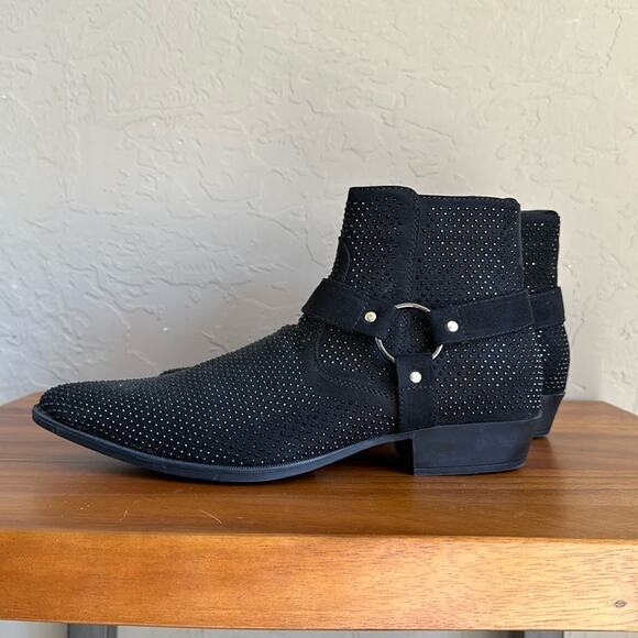 ASOS Black Silver studded ankle boots size‎ 9 Winter Fall boot - Picture 1 of 6